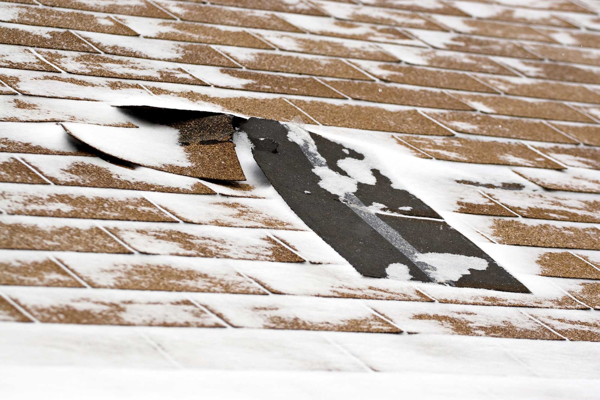 winter roof damage, winter weather damage, winter storm damage, Buffalo Grove